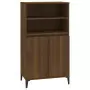 Credenza Rovere Marrone 60x36x110 cm in Legno Multistrato