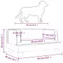 Lettino per Cani Grigio 60x40x30 cm in Similpelle