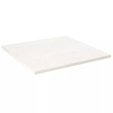 Piano Tavolo Bianco 90x90x2,5cm Legno Massello di Pino Quadrato