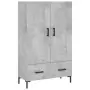 Credenza Grigio Cemento 69,5x31x115 cm in Legno Multistrato