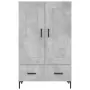 Credenza Grigio Cemento 69,5x31x115 cm in Legno Multistrato