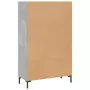 Credenza Grigio Cemento 69,5x31x115 cm in Legno Multistrato