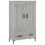 Credenza Grigio Sonoma 69,5x31x115 cm in Legno Multistrato