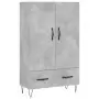 Credenza Grigio Cemento 69,5x31x115 cm in Legno Multistrato