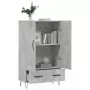 Credenza Grigio Cemento 69,5x31x115 cm in Legno Multistrato