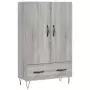 Credenza Grigio Sonoma 69,5x31x115 cm in Legno Multistrato