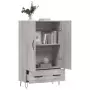 Credenza Grigio Sonoma 69,5x31x115 cm in Legno Multistrato