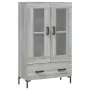 Credenza Grigio Sonoma 69,5x31x115 cm in Legno Multistrato