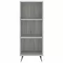 Scaffale Grigio Sonoma 34,5x32,5x90 cm Legno Multistrato