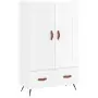 Credenza Bianco Lucido 69,5x31x115 cm in Legno Multistrato