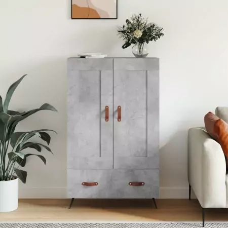 Credenza Grigio Cemento 69,5x31x115 cm in Legno Multistrato