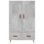 Credenza Grigio Cemento 69,5x31x115 cm in Legno Multistrato