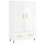 Credenza Bianco Lucido 69,5x31x115 cm in Legno Multistrato