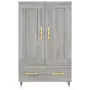 Credenza Grigio Sonoma 69,5x31x115 cm in Legno Multistrato