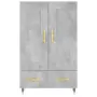 Credenza Grigio Cemento 69,5x31x115 cm in Legno Multistrato