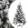 Albero di Natale con Neve Floccata e Pigne 195 cm PVC e PE