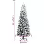 Albero di Natale Artificiale con Neve Floccata 180 cm PVC e PE