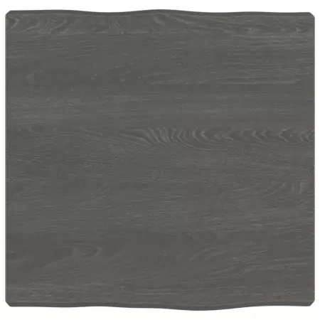 Piano Scrivania Grigio Scuro 40x40x4cm Massello Rovere Trattato