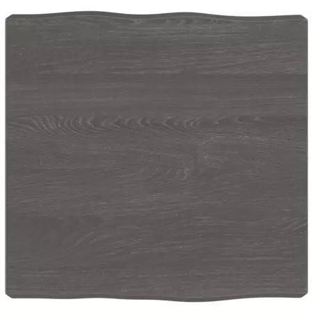 Piano Scrivania Grigio Scuro 40x40x6cm Massello Rovere Trattato