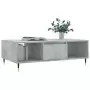 Tavolino Salotto Grigio Cemento 104x60x35 cm Legno Multistrato