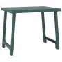 Tavolo da Campeggio Verde 79x56x64cm in PP Aspetto in Legno