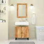 Set Mobili da Bagno 2pz in Legno Massello di Acacia