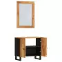 Set Mobili da Bagno 2pz in Legno Massello di Acacia