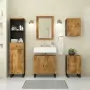 Set Mobili da Bagno 5 pz in Legno Massello di Mango