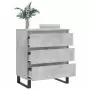 Credenza Grigio Cemento 60x35x70 cm in Legno Multistrato