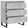 Credenza Grigio Cemento 60x35x70 cm in Legno Multistrato