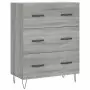 Credenza Grigio Sonoma 69,5x34x90 cm in Legno Multistrato