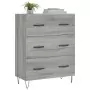 Credenza Grigio Sonoma 69,5x34x90 cm in Legno Multistrato