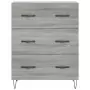 Credenza Grigio Sonoma 69,5x34x90 cm in Legno Multistrato