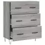 Credenza Grigio Sonoma 69,5x34x90 cm in Legno Multistrato