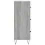 Credenza Grigio Sonoma 69,5x34x90 cm in Legno Multistrato