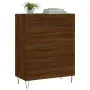 Credenza Rovere Marrone 69,5x34x90 cm in Legno Multistrato