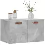 Mobile a Parete Grigio Cemento 60x36,5x35 cm Legno Multistrato