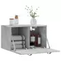 Mobile a Parete Grigio Cemento 60x36,5x35 cm Legno Multistrato