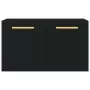 Mobile a Parete Nero 60x36,5x35 cm in Legno Multistrato