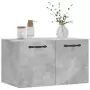 Mobile a Parete Grigio Cemento 60x36,5x35 cm Legno Multistrato