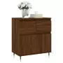 Credenza Rovere Marrone 60x35x70 cm in Legno Multistrato