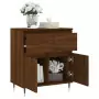 Credenza Rovere Marrone 60x35x70 cm in Legno Multistrato