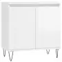 Armadietto Bagno Bianco Lucido 58x33x60cm in Legno Multistrato