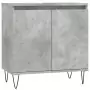 Armadietto da Bagno Grigio Cemento 58x33x60cm Legno Multistrato