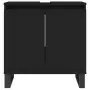 Mobile da Bagno Nero 58x33x60 cm in Legno Multistrato