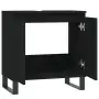 Mobile da Bagno Nero 58x33x60 cm in Legno Multistrato