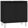 Mobile da Bagno Nero 58x33x60 cm in Legno Multistrato