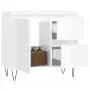 Armadietto Bagno Bianco Lucido 65x33x60cm in Legno Multistrato