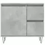 Armadietto da Bagno Grigio Cemento 65x33x60cm Legno Multistrato