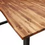 Set da Pranzo 3 pz con Bordi Vivi in Legno Massello di Acacia